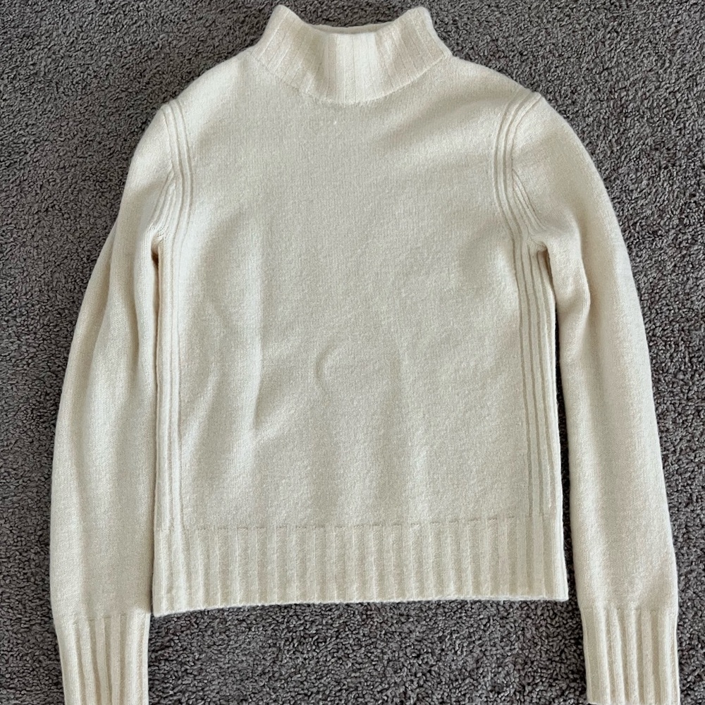 Jcrew Cream Mockneck Sweater XS